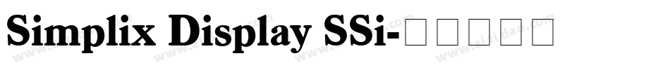 Simplix Display SSi字体转换